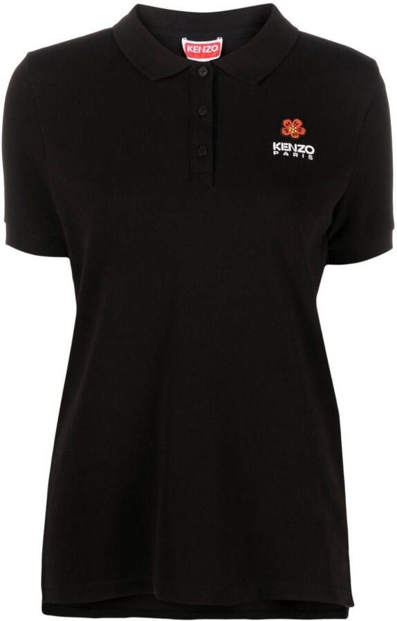 Kenzo Poloshirt met geborduurd logo Zwart
