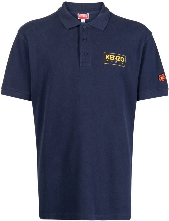 Kenzo Poloshirt met logoprint Blauw
