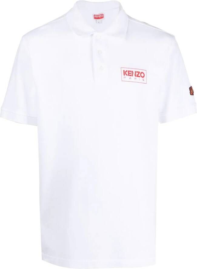 Kenzo Poloshirt met logoprint Wit