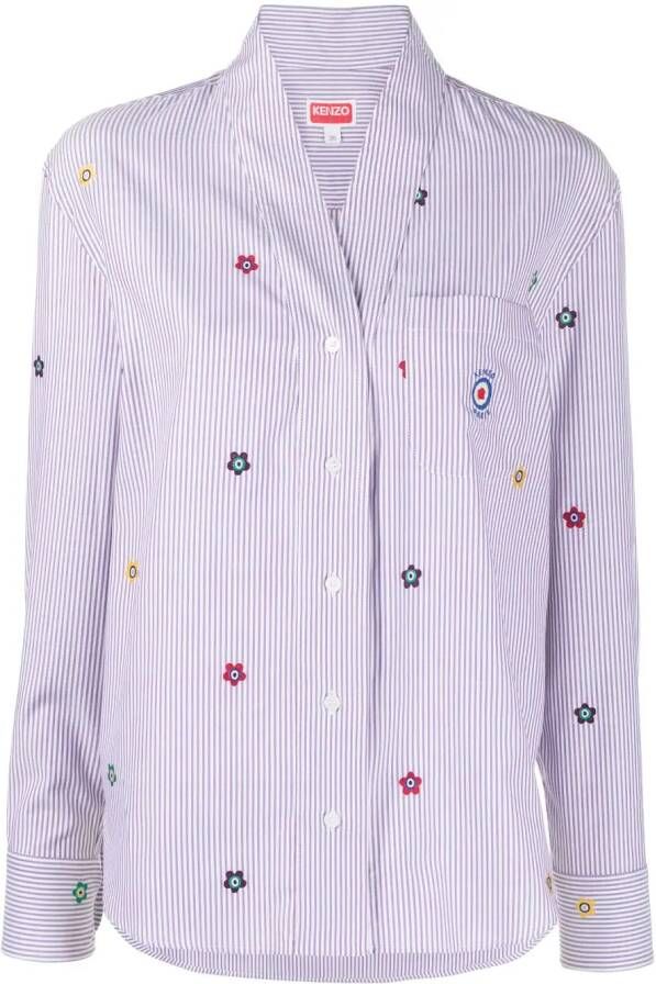 Kenzo Popeline blouse Paars