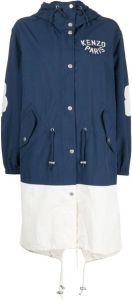 Kenzo Sailor long windbreaker jacket Blauw