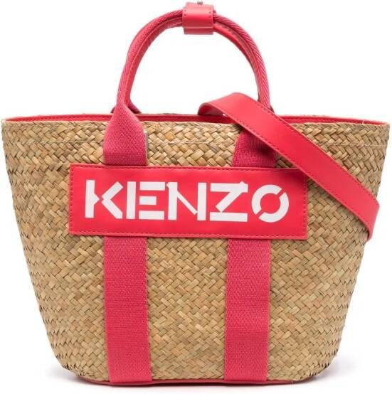 Kenzo Shopper met logopatch Roze