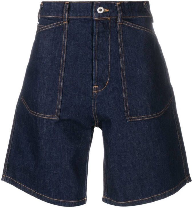 Kenzo Shorts met logopatch Blauw