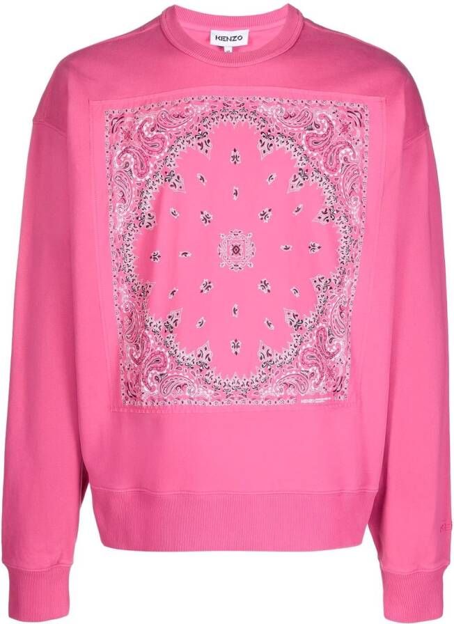 Kenzo Sweater met bandanaprint Roze