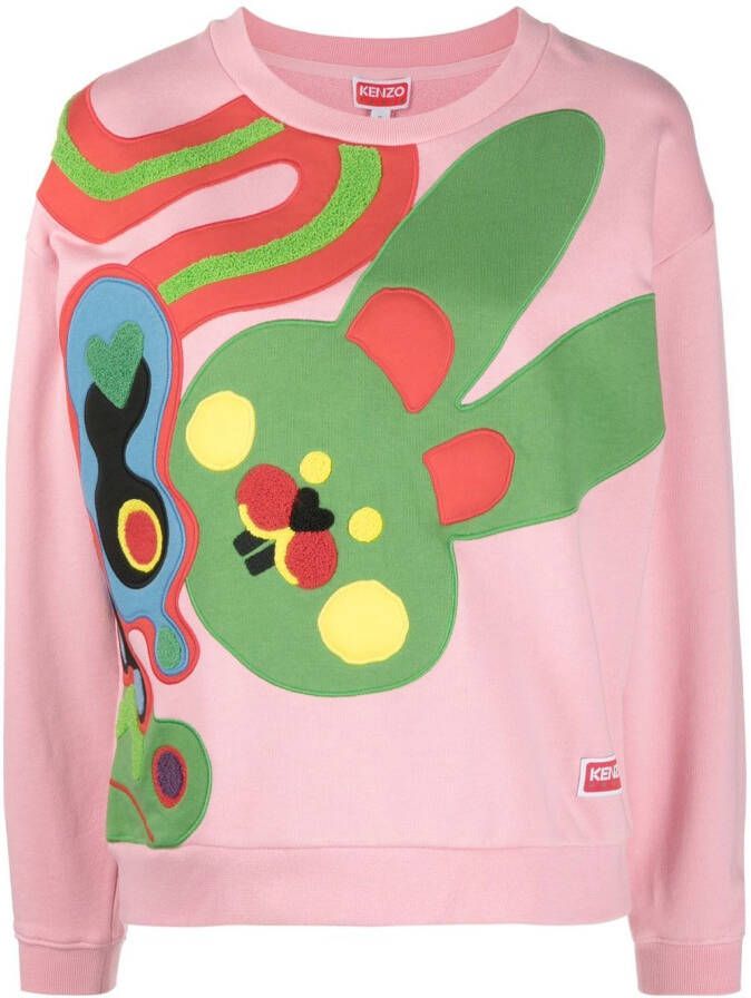 Kenzo Sweater met borduurwerk Roze