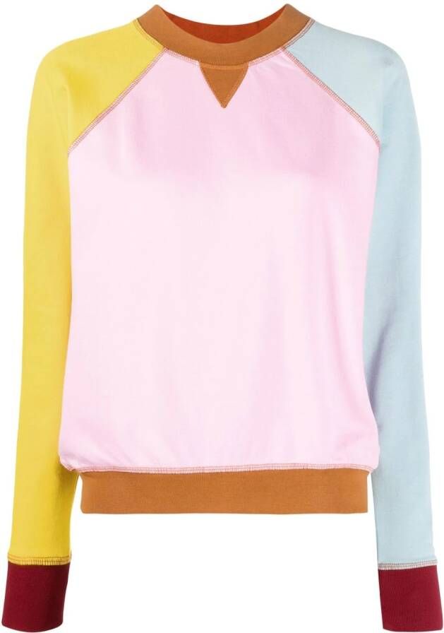Kenzo Sweater met colourblocking Roze