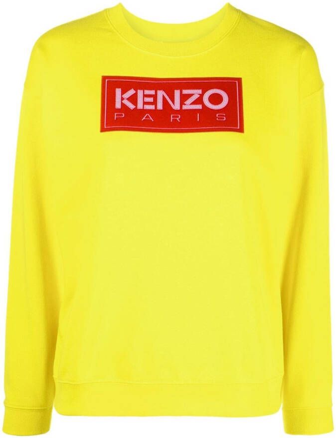 Kenzo Sweater met logopatch Geel