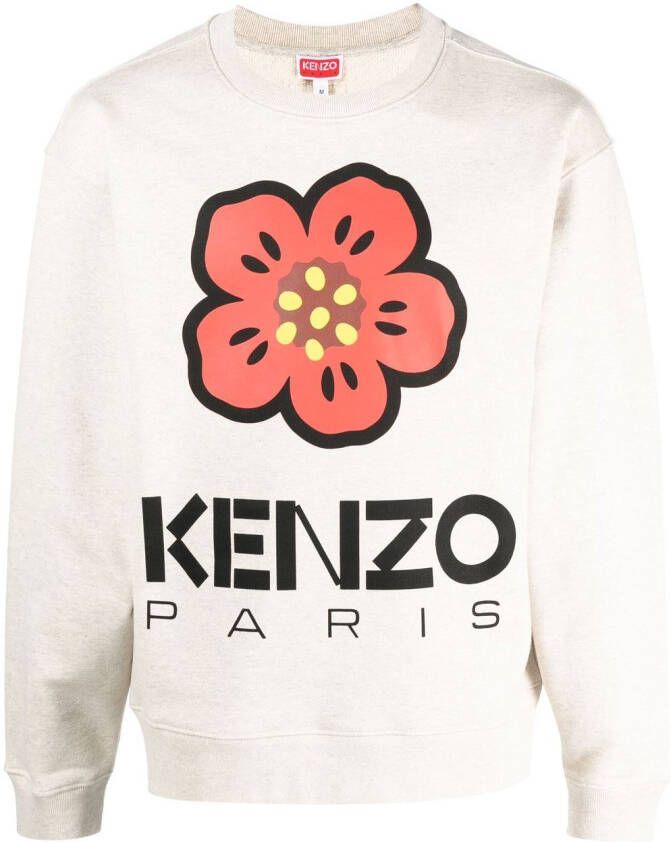 Kenzo Sweater met logoprint Beige
