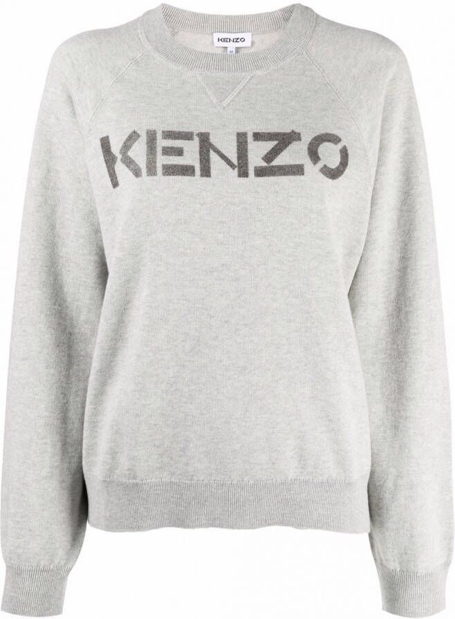 Kenzo Sweater met logoprint Grijs