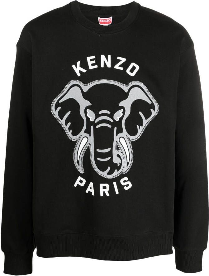 Kenzo Sweater met print Zwart