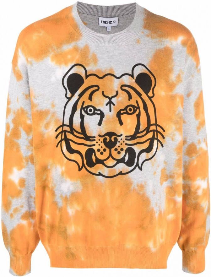 Kenzo Sweater met tijgerprint Oranje