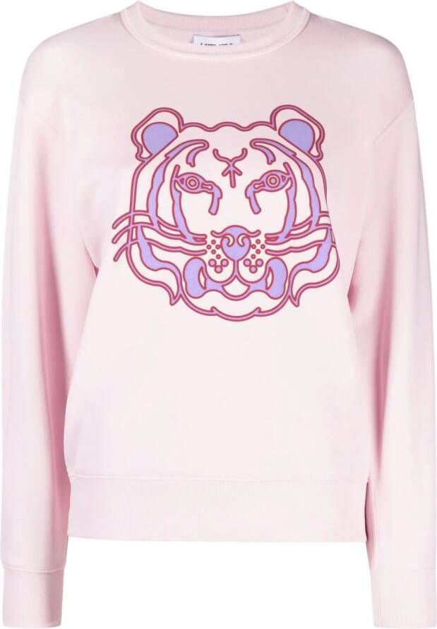 Kenzo Sweater met tijgerprint Roze