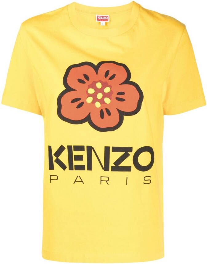 Kenzo T-shirt met bloemenprint Geel