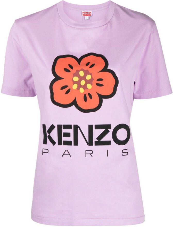 Kenzo T-shirt met bloemenprint Paars