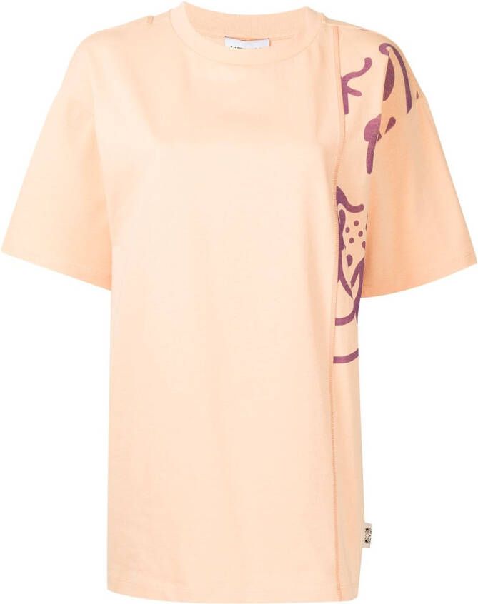 Kenzo T-shirt met tijgerprint Oranje