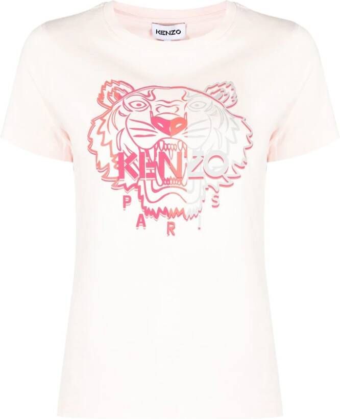 Kenzo T-shirt met tijgerprint Roze