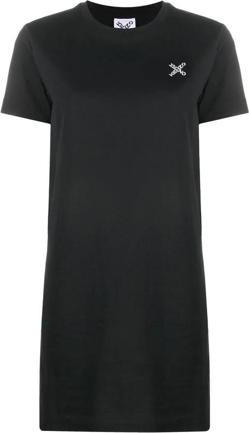 Kenzo T-shirtjurk met logoprint Zwart