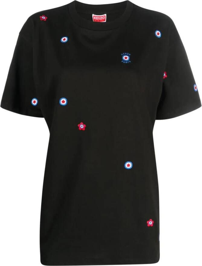 Kenzo T-shirt met geborduurd logo Zwart