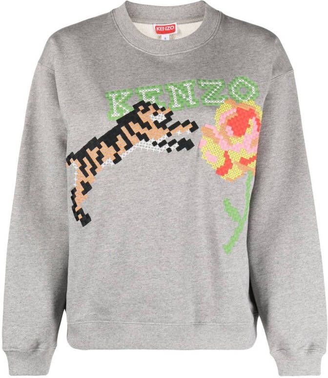 Kenzo Sweater met logo Grijs