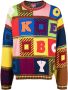 Kenzo Trui met patchwork Blauw - Thumbnail 1