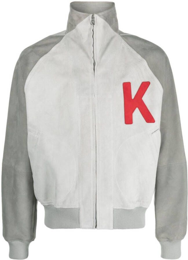 Kenzo Bomberjack met colourblocking Grijs