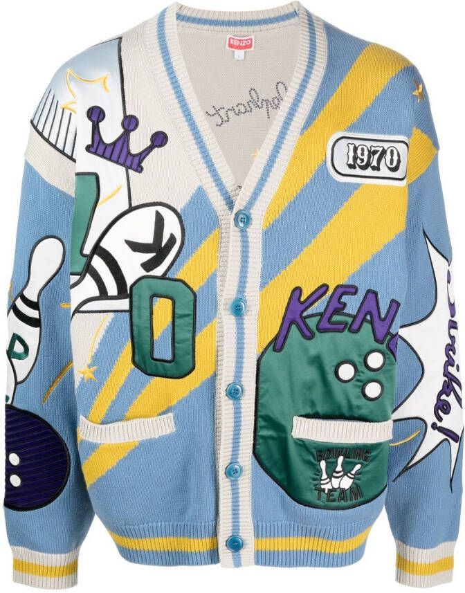 Kenzo Vest met patch Blauw