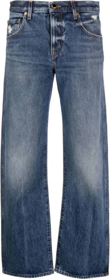 KHAITE Cropped jeans Blauw