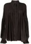 KHAITE Geplooide blouse Bruin - Thumbnail 1