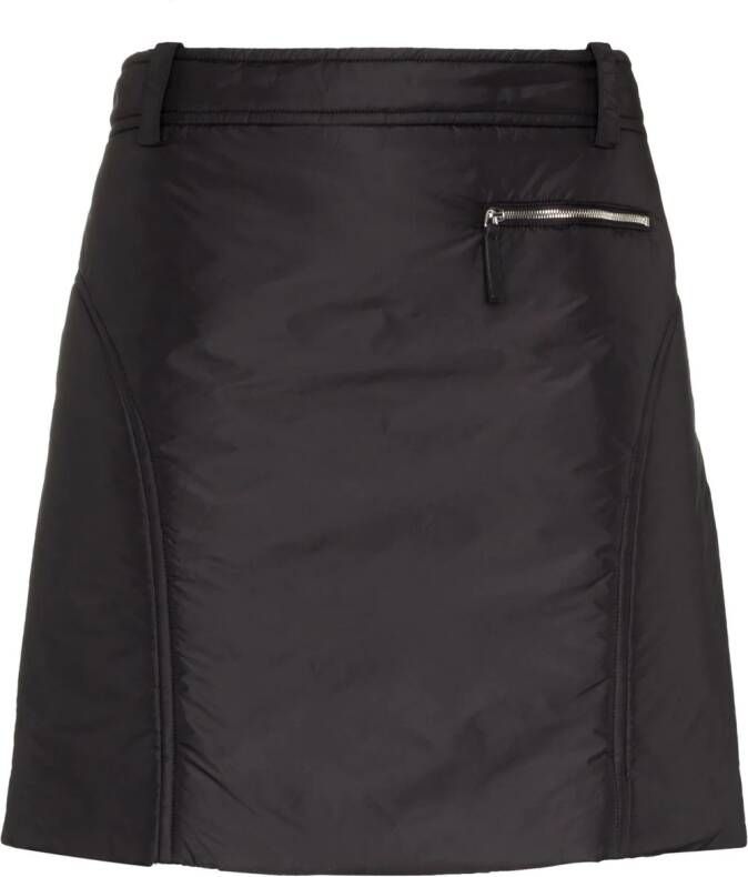 KHAITE Gewatteerde mini-rok Zwart