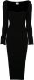 KHAITE The Beth ribgebreide jurk Zwart - Thumbnail 1