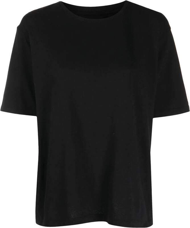KHAITE T-shirt met logopatch Zwart