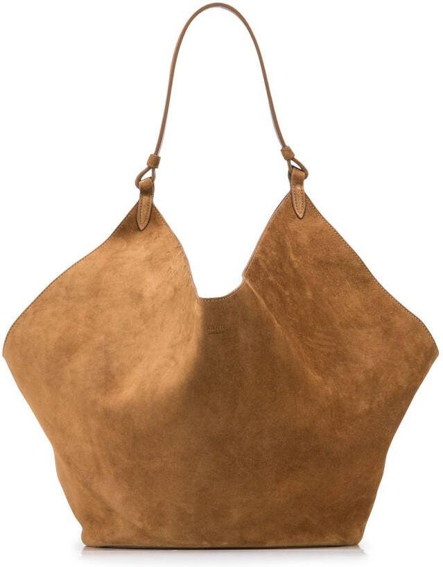 KHAITE Lotus medium shopper Bruin