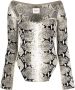 KHAITE Top met slangenprint Groen - Thumbnail 1