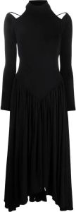 KHAITE Midi-jurk met open schouders Zwart
