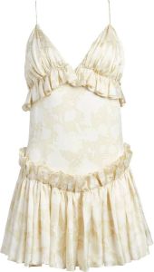 KHAITE Mini-jurk met bloemenprint Beige