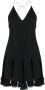 KHAITE Mini-jurk met V-hals Zwart - Thumbnail 1