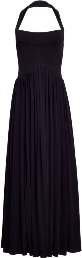 KHAITE Mouwloze midi-jurk Zwart