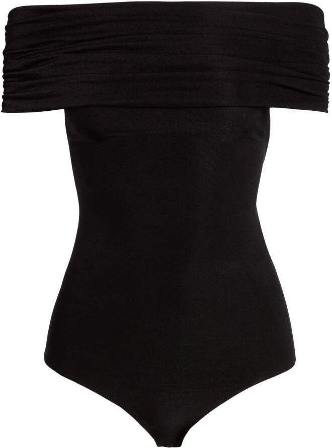 KHAITE Off-shoulder body Zwart