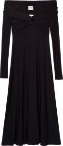 KHAITE Off-shoulder jurk Zwart