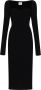 KHAITE Ribgebreide jurk Zwart - Thumbnail 1