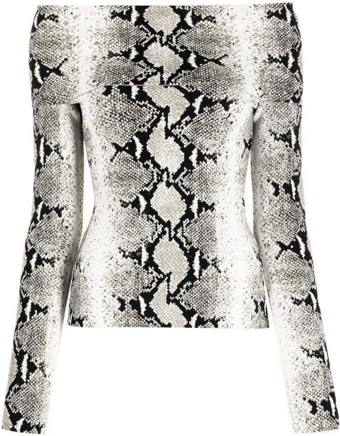 KHAITE Off-shoulder top Wit