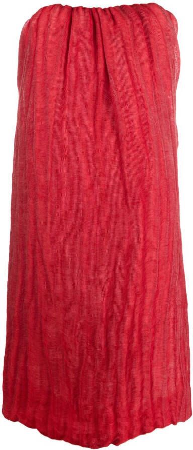 KHAITE Strapless mini-jurk Rood