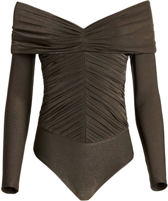 KHAITE Off-shoulder body Bruin