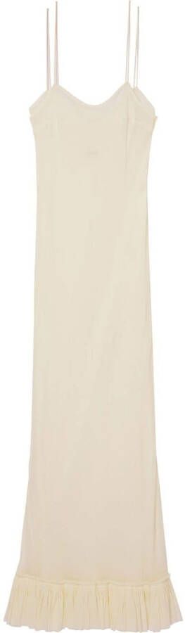 KHAITE Zijden onderjurk Beige