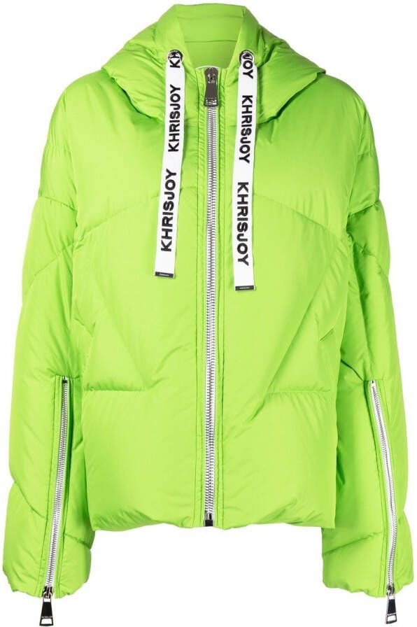 Khrisjoy Donsjack met capuchon Groen
