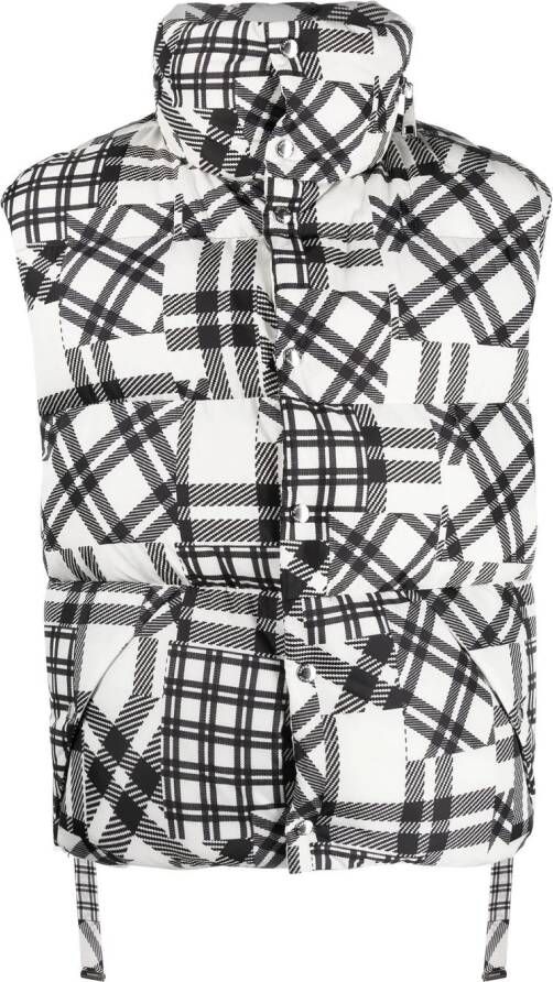 Khrisjoy Geruite bodywarmer Wit