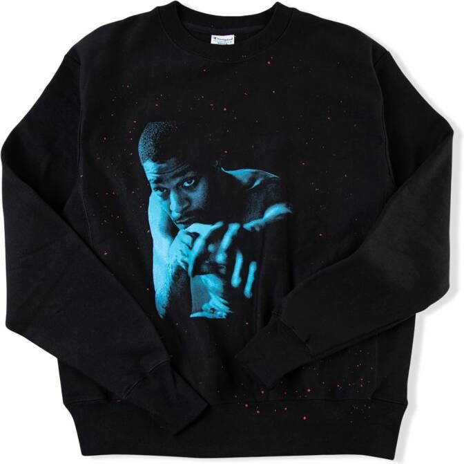 Kid Cudi x Champion Blue Photo sweater Zwart