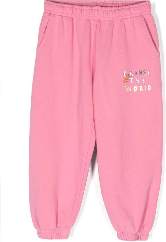 Kids Worldwide Trainingsbroek met print Roze