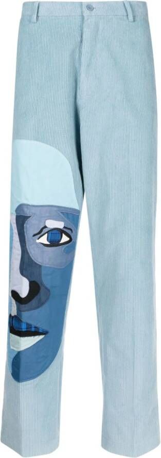 KidSuper Broek met patchwork Blauw