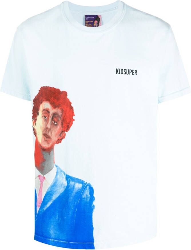 KidSuper T-shirt met logoprint Blauw